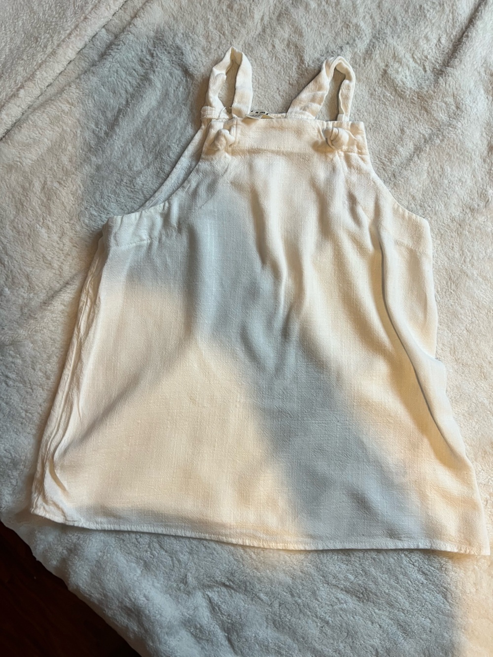 Francesca's Collections White Sleeveless Tank with Knotted Straps